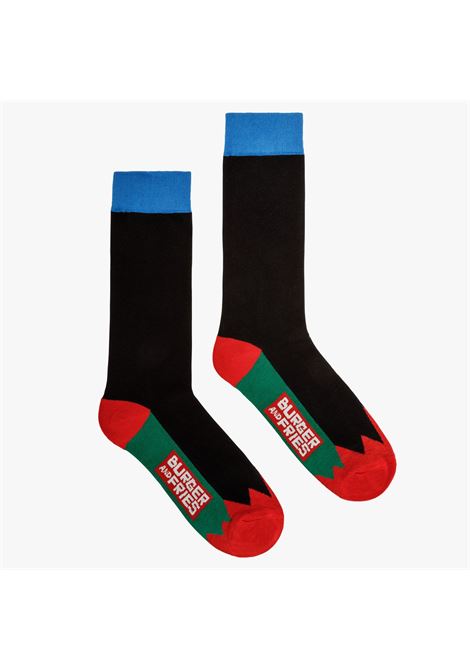 COLOR BLOCK SOCKS NERO